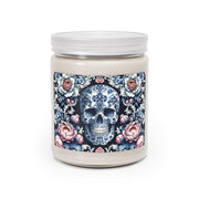Delft Floral Sugar Skull Scented Candles, 9oz