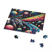 Surrealistic Rainbow Space Puzzle: A Cosmic Adventure (120, 252, 500-Piece)