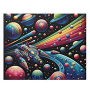 Surrealistic Rainbow Space Puzzle: A Cosmic Adventure (120, 252, 500-Piece)