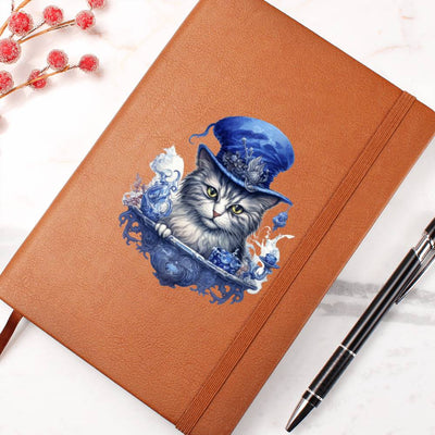 Quality Delft Blue Cat Graphic Leather Journal
