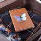 Breathe Mindfulness Butterfly Vegan Leather Quality Journal with Ribbon Bookmark
