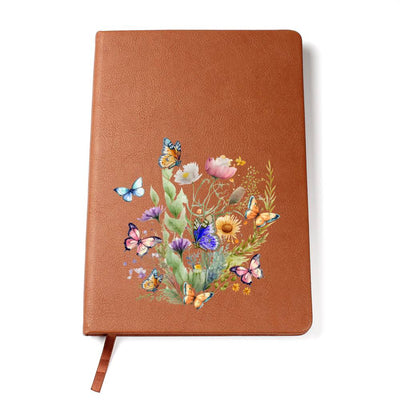 Whimsical Butterfly Garden Quality Vegan Leather Journal